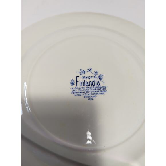 4 Churchill Finlandia Staffordshire England Dinner Plates 10”. Set Of 4 Pieces - Picture 4 of 5